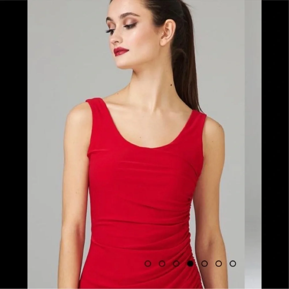 NWT Joseph Ribkoff Modele Lipstick Red Sexy Bodycon Dress Stretchy Siz 4